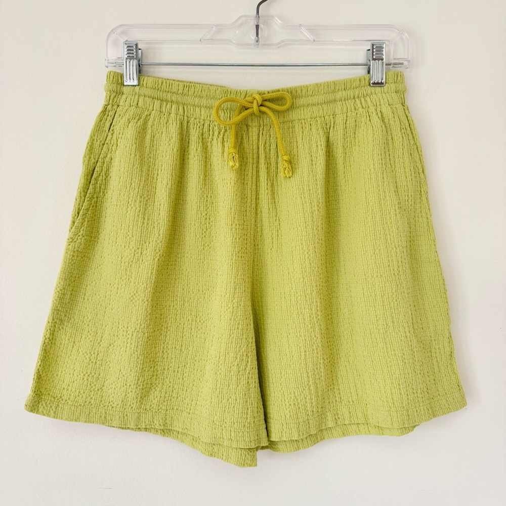 GRAVEL & GOLD Essi Drawstring Short in “Endive” Lime Green Colorway, Size M (2) - Picture 2 of 16
